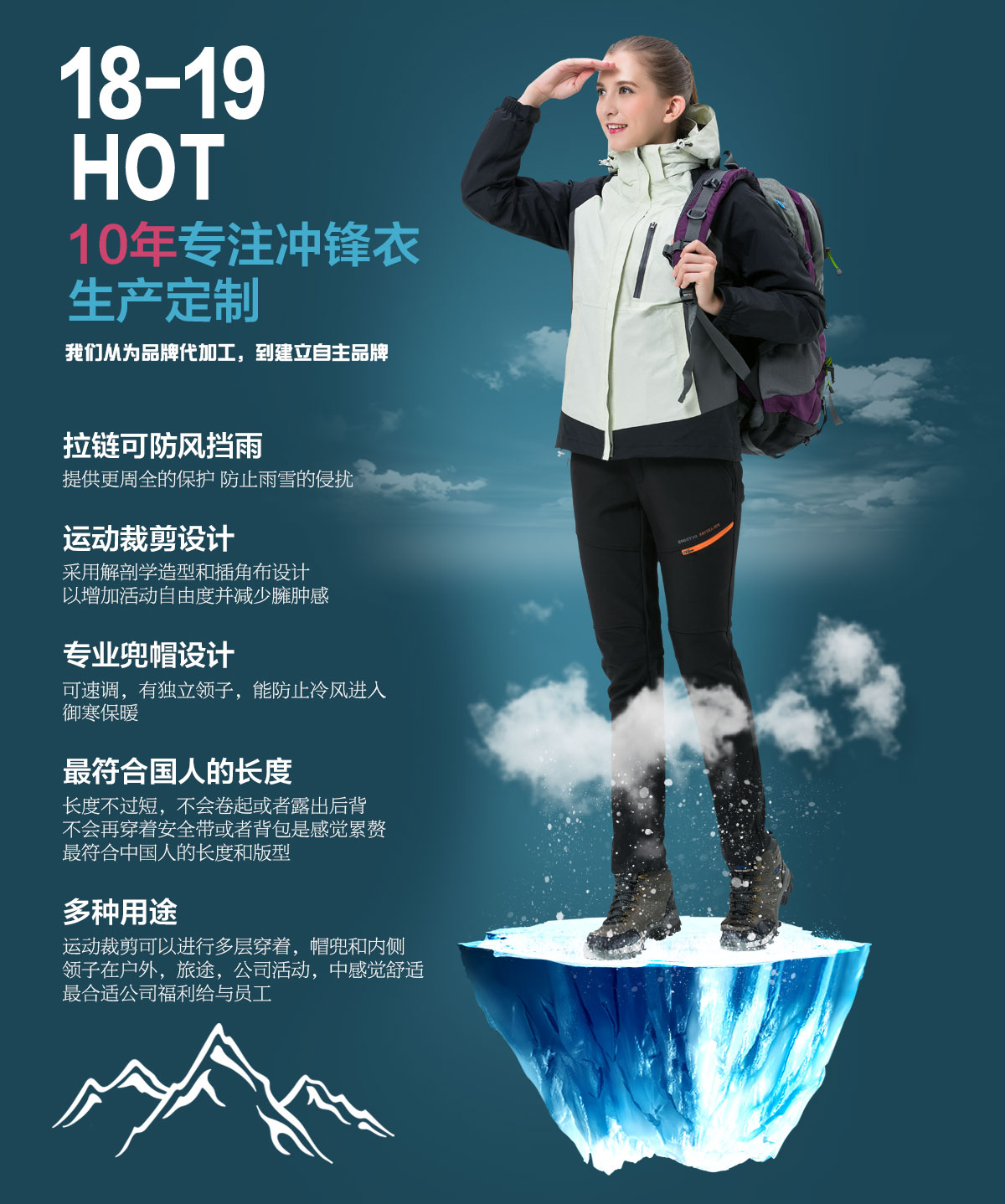 冲锋衣生产厂家的版型设计